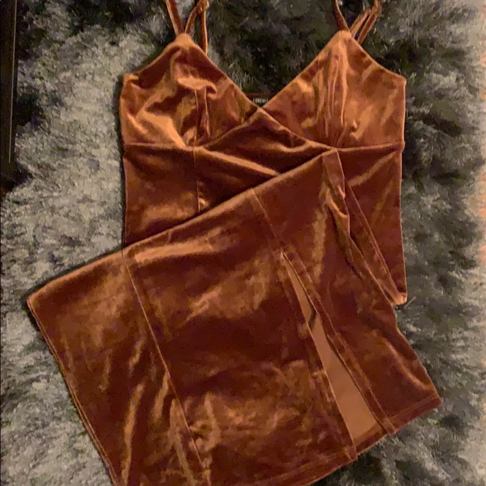 Velvet cami dress